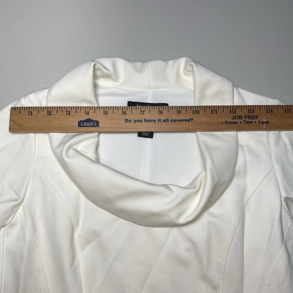 White House Black Market Peplum Blouse Corpcore Quiet Luxury Chic Minimalism - Picture 6 of 13
